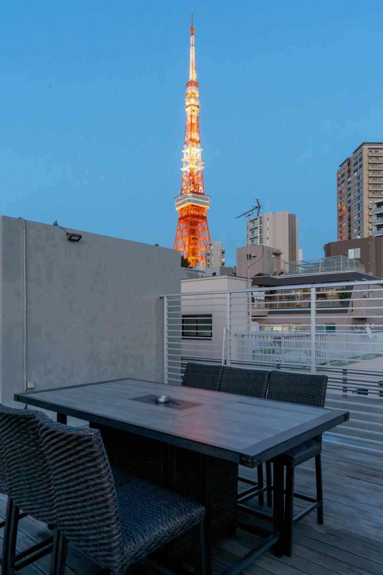 Azabu Modern House The Tokyo Tower Can Be Seen From The Villa 500M2 Exterior photo