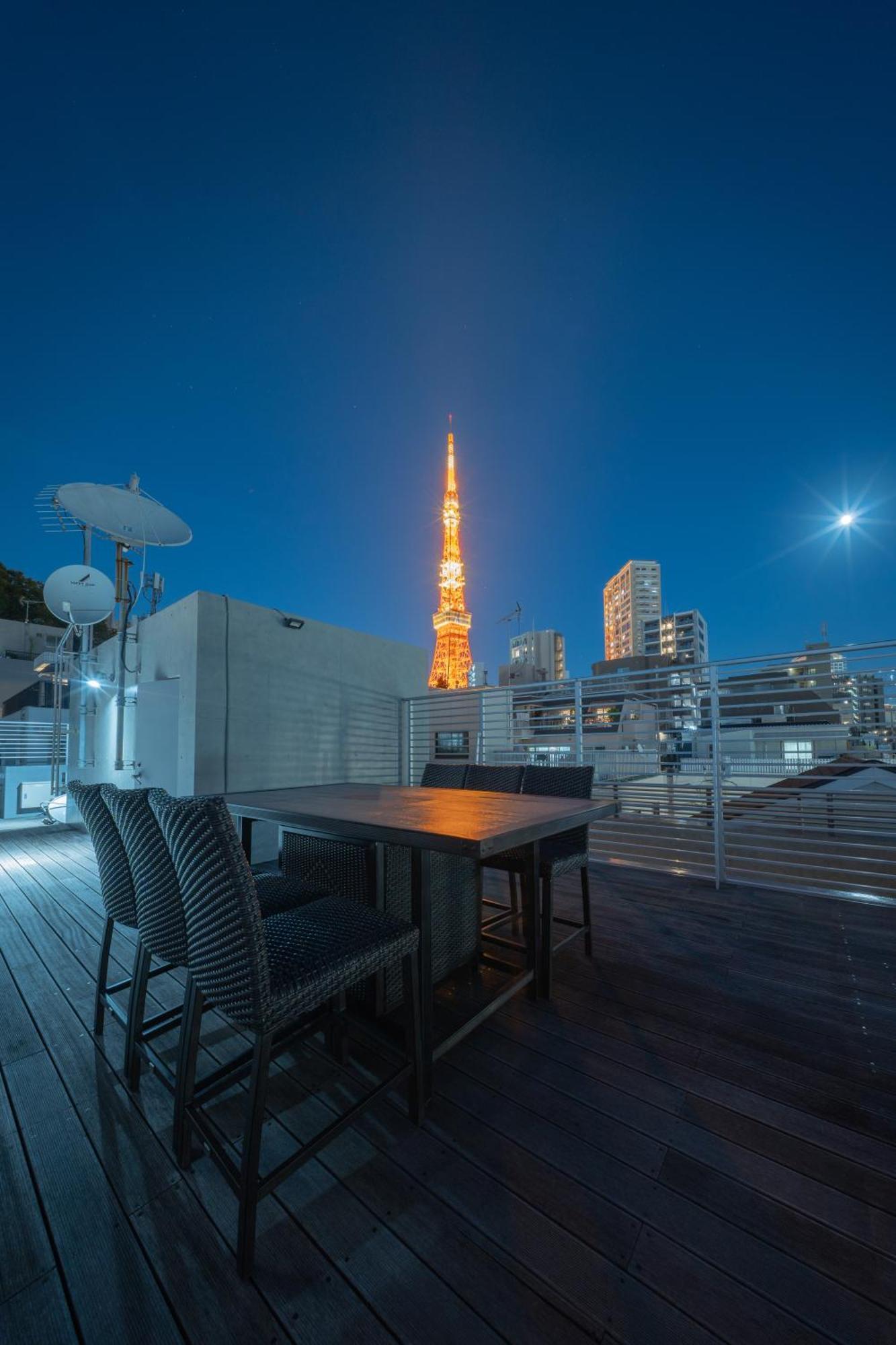 Azabu Modern House The Tokyo Tower Can Be Seen From The Villa 500M2 Exterior photo